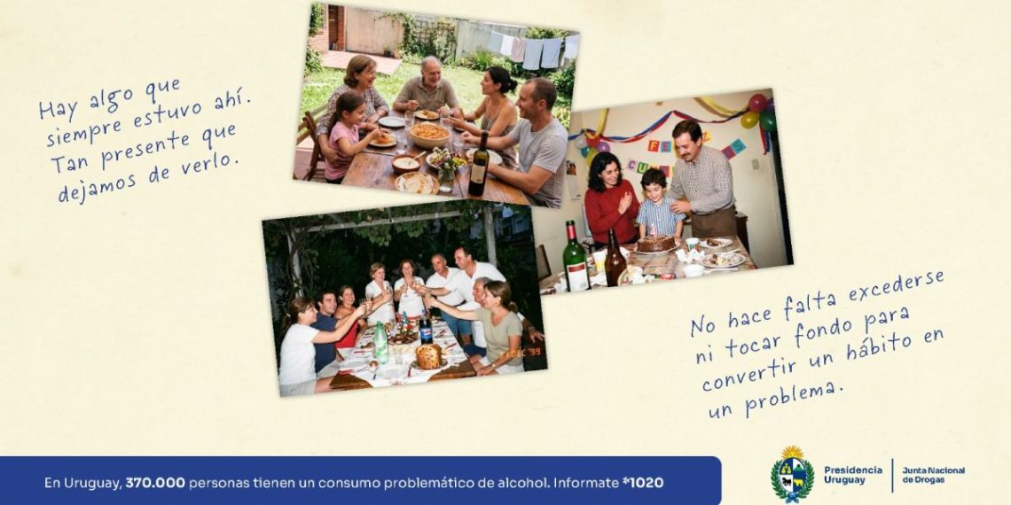 La Junta Nacional de Drogas lanzó "Evidencias familiares", una campaña para revisar el lugar del alcohol en la vida cotidiana