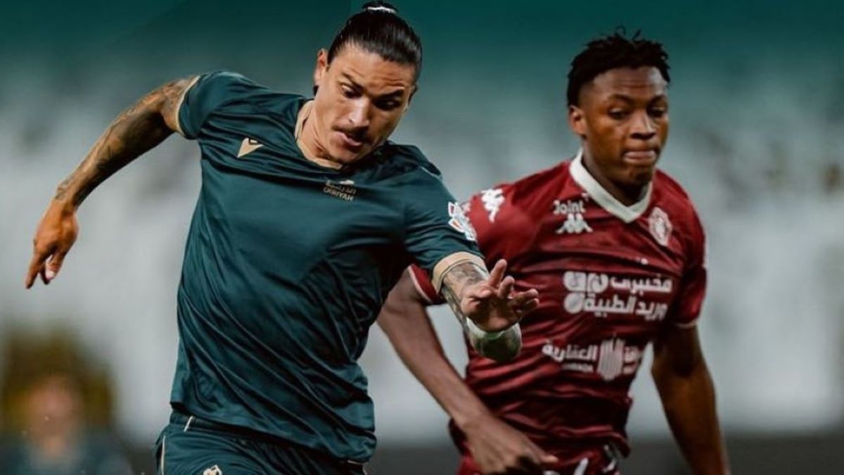 Darwin Núñez jugó los 90 minutos en el 0-0 de Al-Diriyah ante Abha, último de la Saudi Pro League