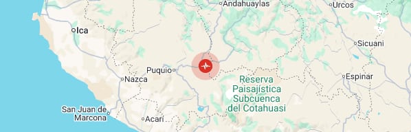 Temblor en Perú: sismo de 6,7 según USGS sacudió Parinacochas y no dejó daños