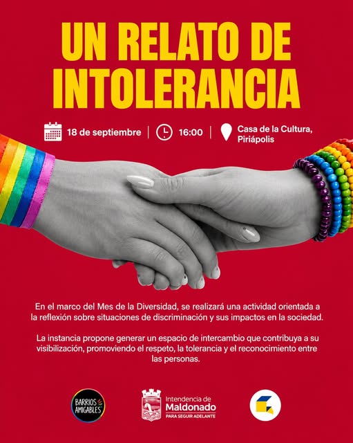 Piriápolis será escenario este viernes de "Un relato de intolerancia", una instancia de reflexión sobre la discriminación
